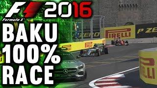 F1 2016 GAMEPLAY BAKU 100% RACE: LEWIS HAMILTON